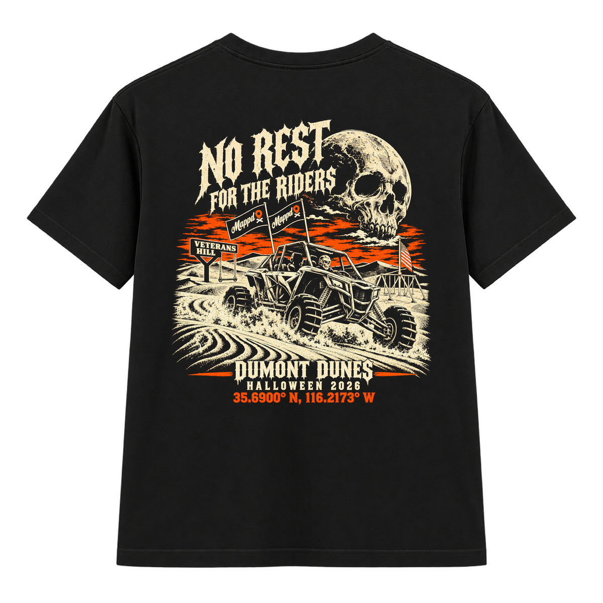 No Rest for the Riders | Dumont Dunes Halloween 2026 Tee