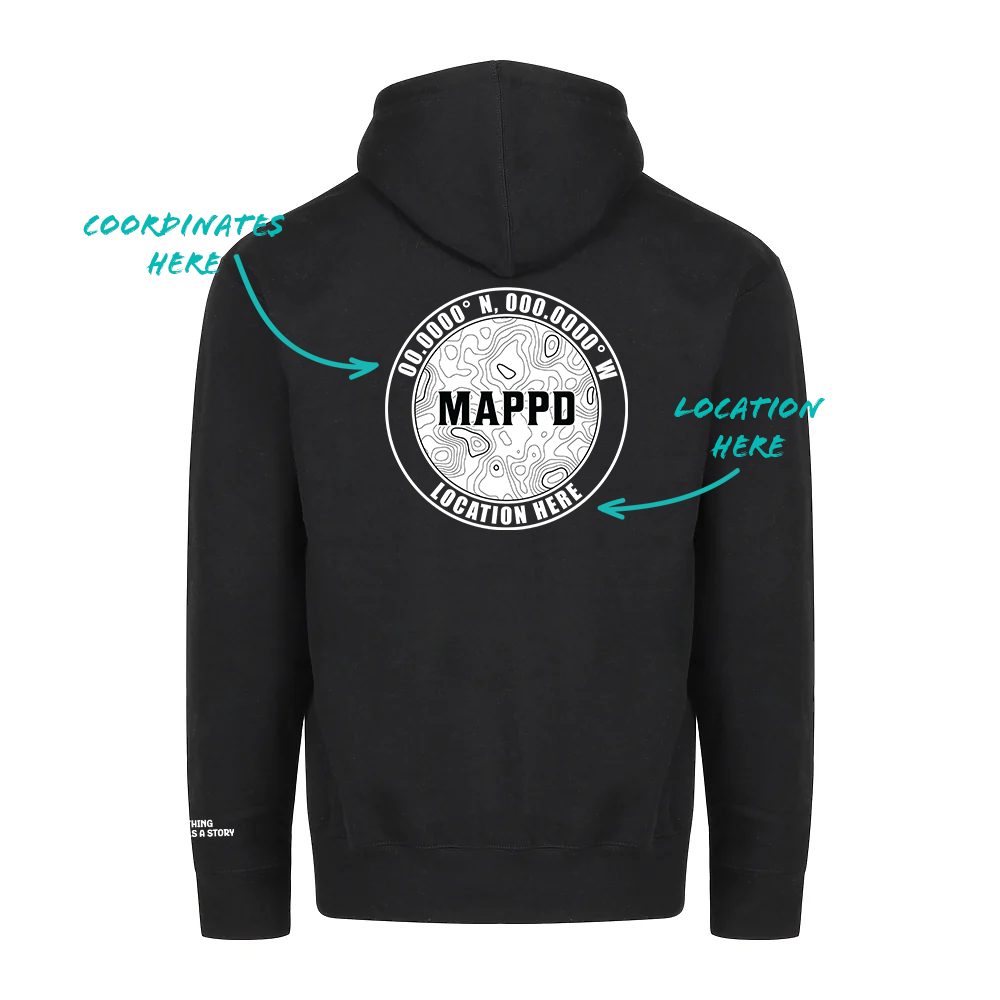 Topo Map Logo - Mappd Clothing - Sweater / Heavy Weight Hoodie - 11 Colors to choose from!