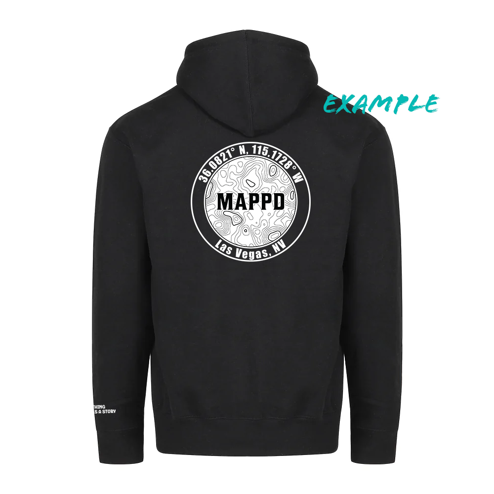 Topo Map Logo - Mappd Clothing - Sweater / Heavy Weight Hoodie - 11 Colors to choose from!