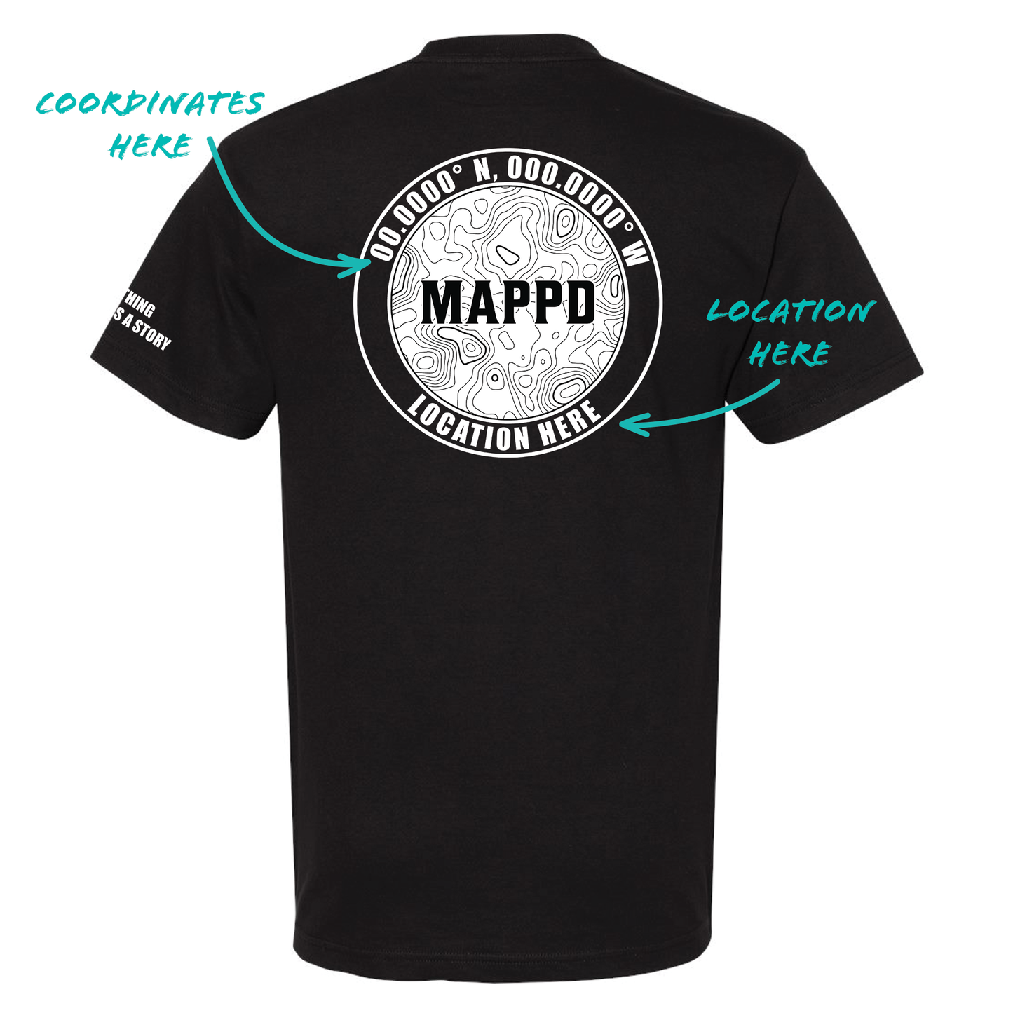 Topo Map ロゴ - Mappd Clothing - T シャツ - 18 色からお選びいただけます。