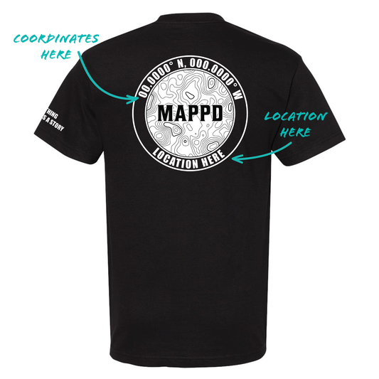 Topo Map Logo - Mappd Clothing - TShirt